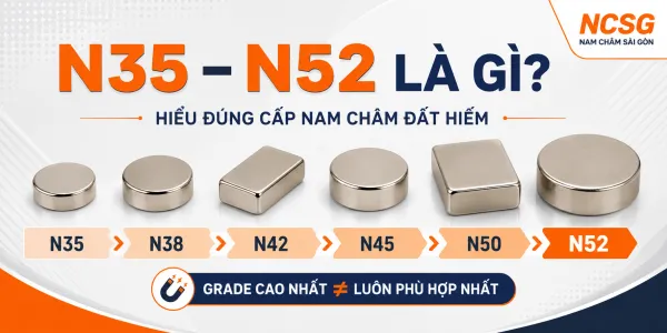N35, N38, N42, N45, N50, N52 là gì? Cách chọn cấp nam châm đất hiếm phù hợp
