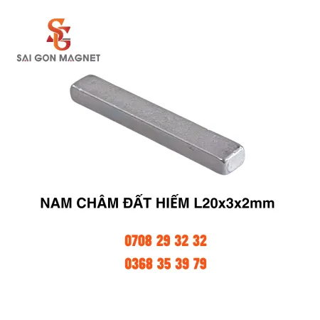 Nam châm đất hiếm L20x3x2mm
