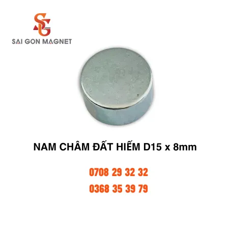 Nam châm đất hiếm D15x8mm