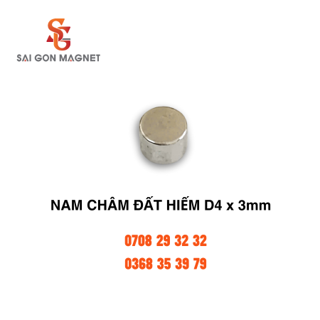 Nam châm đất hiếm D4x3mm