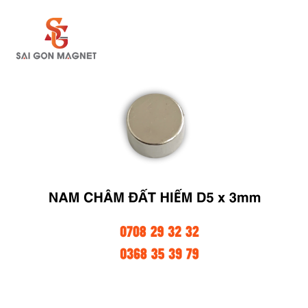 Nam châm đất hiếm D5x3mm