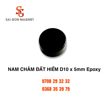 Nam châm đất hiếm D10x5mm Epoxy