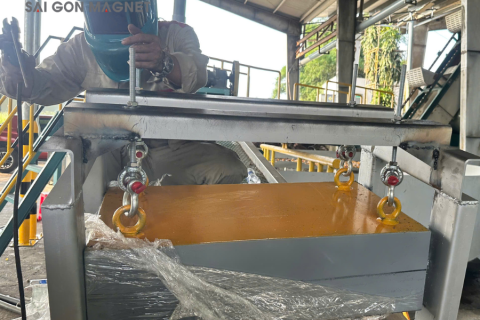 NAM CHÂM PHẲNG TREO BĂNG TẢI – ỨNG DỤNG THIẾT THỰC TRONG DÂY CHUYỀN SẢN XUẤT